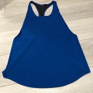 Fabletics blue oversized athletic tank top small